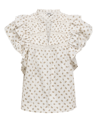 Only - Lele Frill Top - Cloud Dancer 